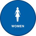 Hy-Ko Women - Blue Round Sign 12" x 12", 3PK A20297